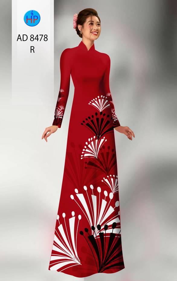 Vải Áo Dài Hoa In 3D Kiểu Mới AD 8478 50 Vải Áo Dài Hoa In 3D Kiểu Mới AD 8478