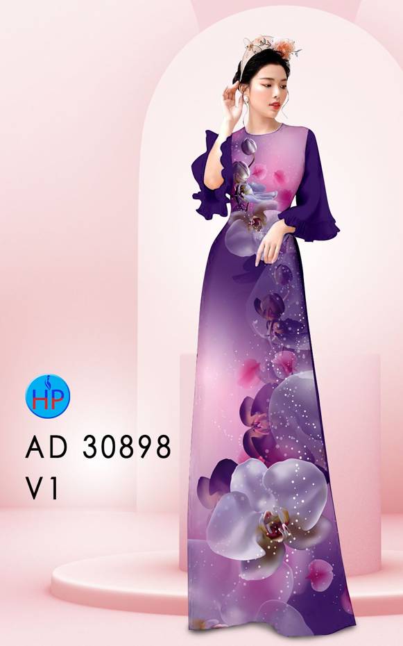 Vải Áo Dài Hoa Lan Vừa Ra AD 30898 39 Vải Áo Dài Hoa Lan Vừa Ra  AD 30898