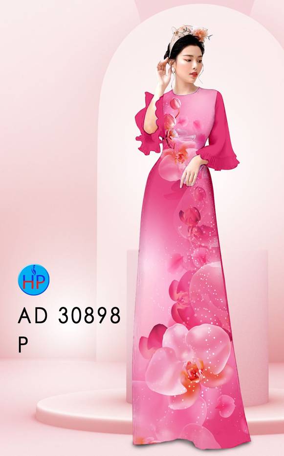 Vải Áo Dài Hoa Lan Vừa Ra AD 30898 40 Vải Áo Dài Hoa Lan Vừa Ra  AD 30898