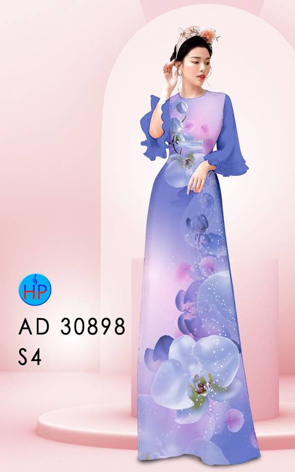Vải Áo Dài Hoa Lan Vừa Ra AD 30898 42 Vải Áo Dài Hoa Lan Vừa Ra  AD 30898