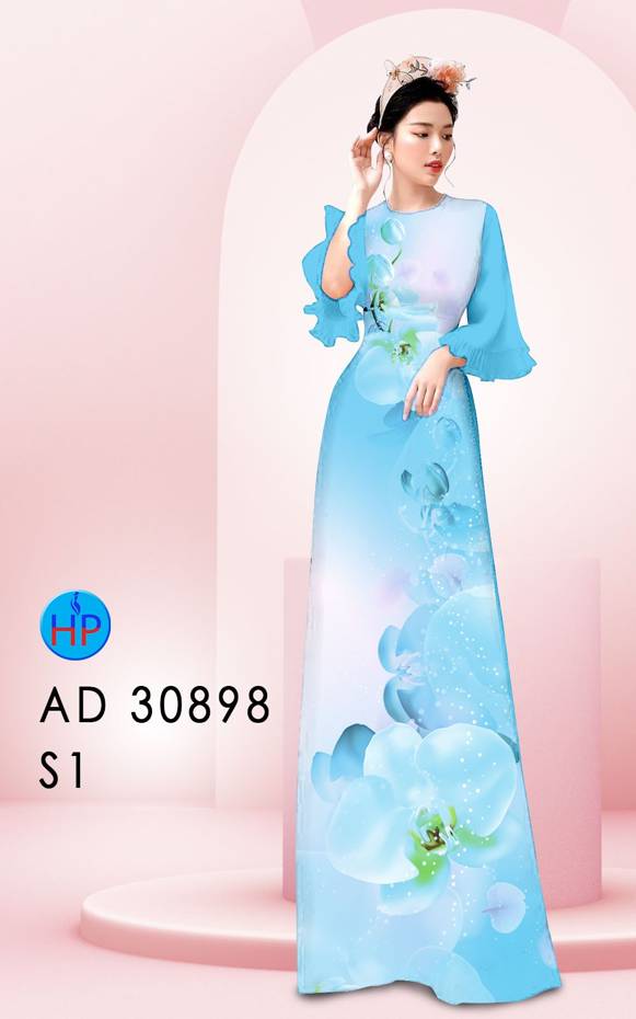 Vải Áo Dài Hoa Lan Vừa Ra AD 30898 44 Vải Áo Dài Hoa Lan Vừa Ra  AD 30898