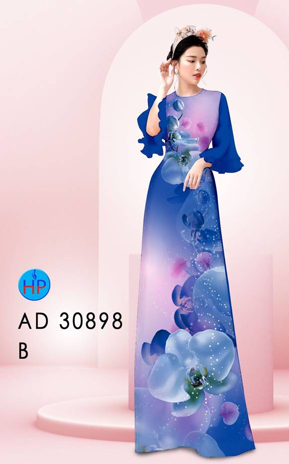 Vải Áo Dài Hoa Lan Vừa Ra AD 30898 48 Vải Áo Dài Hoa Lan Vừa Ra  AD 30898