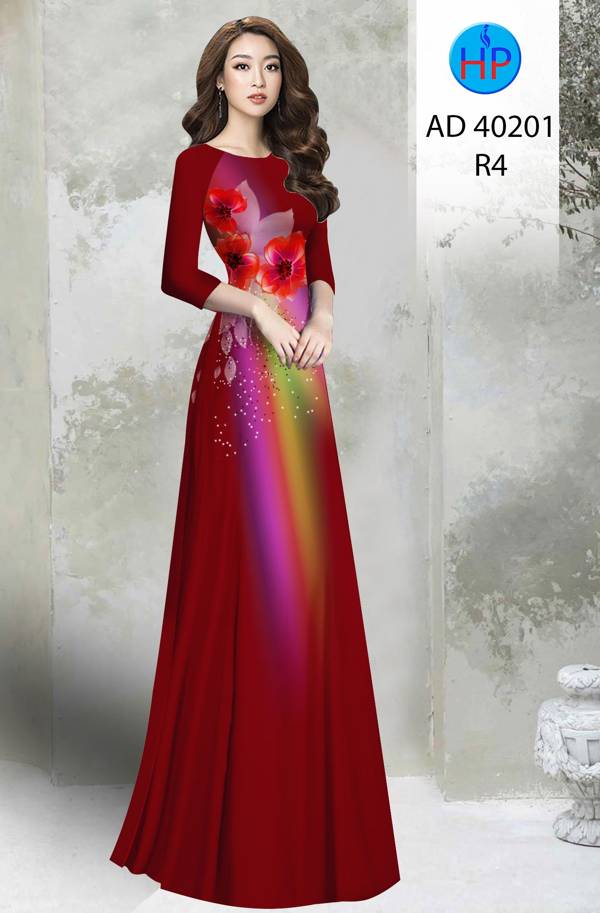 Vải Áo Dài Hoa In 3D Độc Đáo AD 40201 38 Vải Áo Dài Hoa In 3D Độc Đáo AD 40201