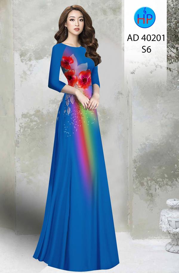 Vải Áo Dài Hoa In 3D Độc Đáo AD 40201 45 Vải Áo Dài Hoa In 3D Độc Đáo AD 40201