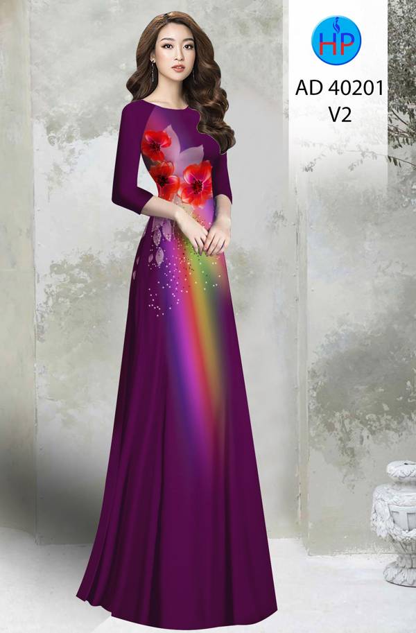 Vải Áo Dài Hoa In 3D Độc Đáo AD 40201 44 Vải Áo Dài Hoa In 3D Độc Đáo AD 40201
