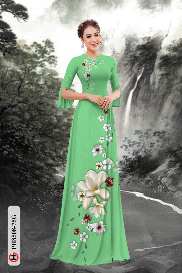 Vải Áo Dài Hoa In 3D Thiết Kế 2021 AD PH8508 34 Vải Áo Dài Hoa In 3D Thiết Kế 2021 AD PH8508