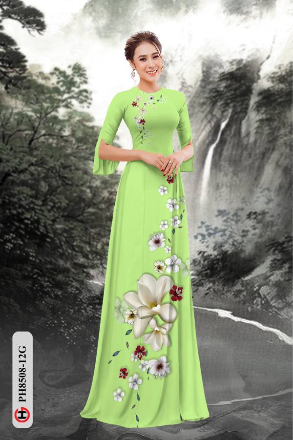 Vải Áo Dài Hoa In 3D Thiết Kế 2021 AD PH8508 38 Vải Áo Dài Hoa In 3D Thiết Kế 2021 AD PH8508