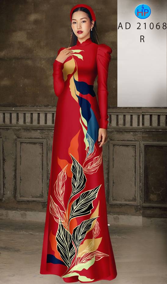 Vải Áo Dài Hoa Văn Kiểu Mới AD 21068
