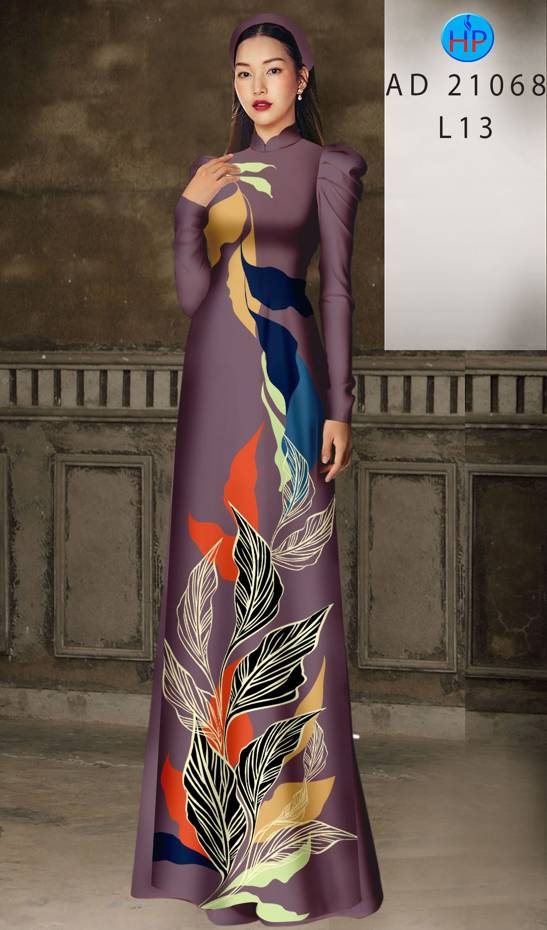 Vải Áo Dài Hoa Văn Kiểu Mới AD 21068