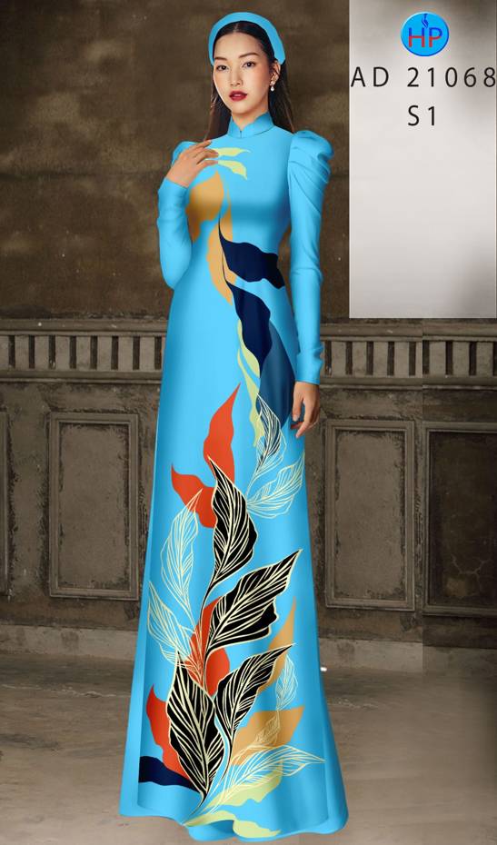 Vải Áo Dài Hoa Văn Kiểu Mới AD 21068