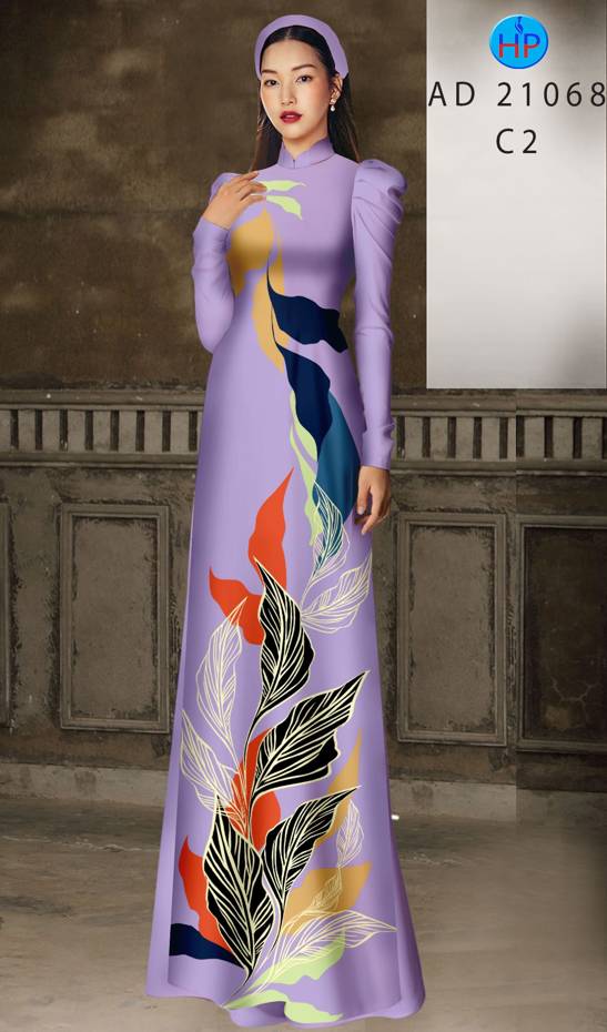 Vải Áo Dài Hoa Văn Kiểu Mới AD 21068
