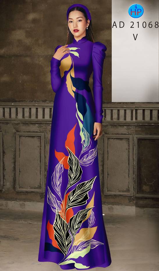 Vải Áo Dài Hoa Văn Kiểu Mới AD 21068