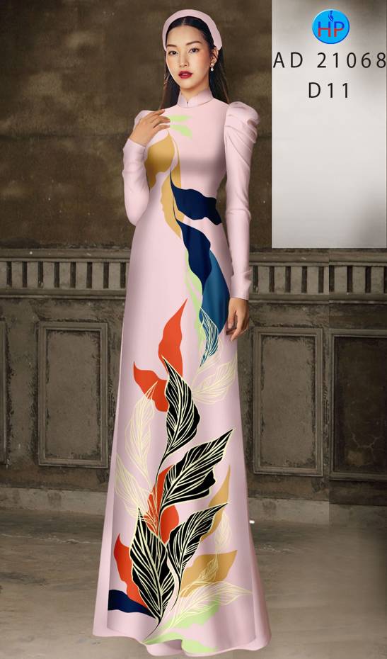 Vải Áo Dài Hoa Văn Kiểu Mới AD 21068