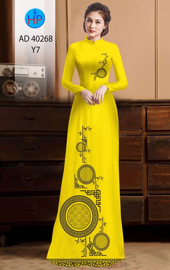 Vải Áo Dài Hoa Văn Thiết Kế 2021 AD 40268