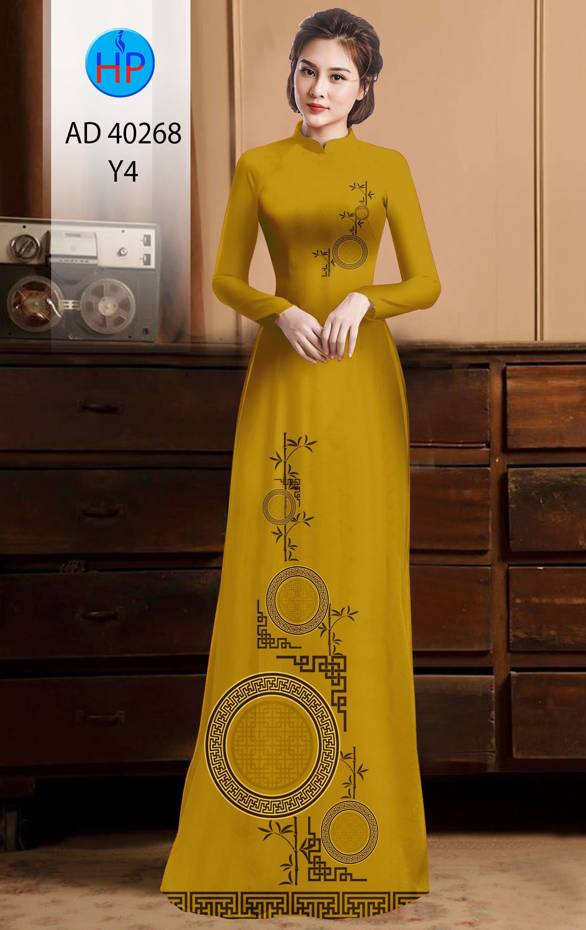 Vải Áo Dài Hoa Văn Thiết Kế 2021 AD 40268