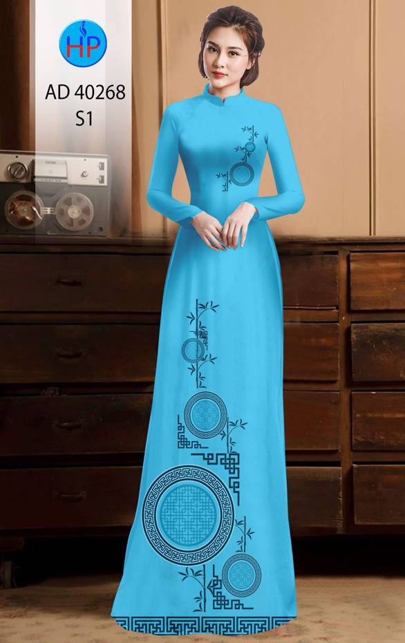 Vải Áo Dài Hoa Văn Thiết Kế 2021 AD 40268