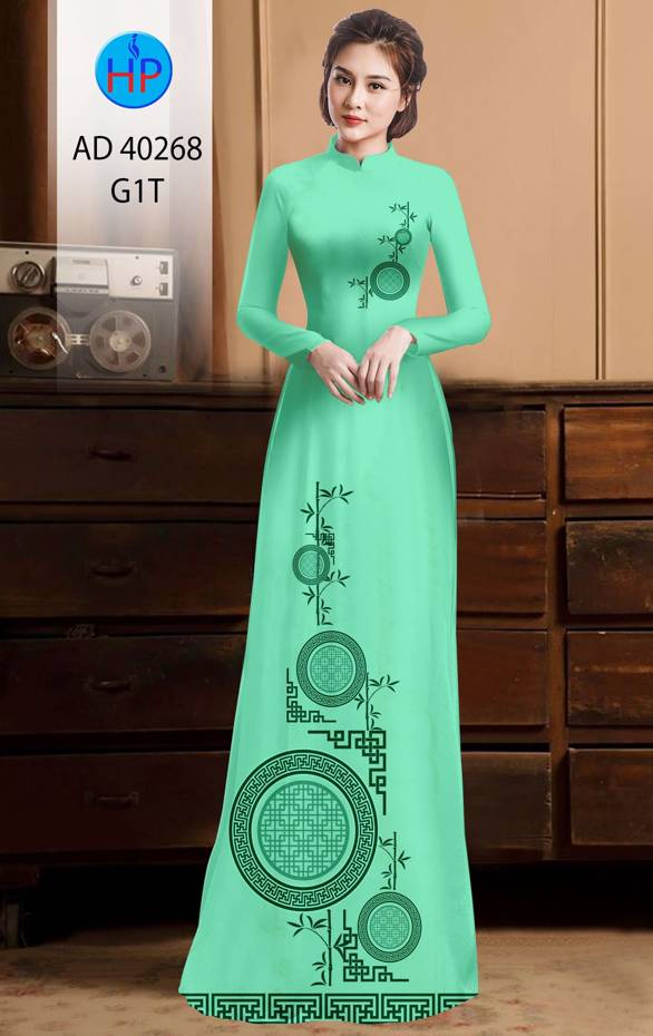 Vải Áo Dài Hoa Văn Thiết Kế 2021 AD 40268