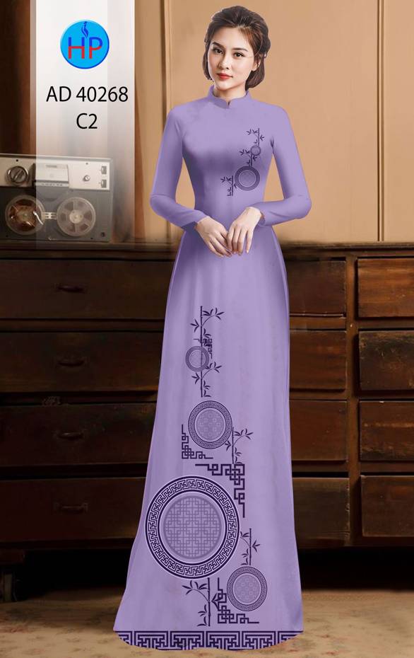 Vải Áo Dài Hoa Văn Thiết Kế 2021 AD 40268