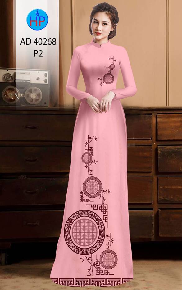 Vải Áo Dài Hoa Văn Thiết Kế 2021 AD 40268