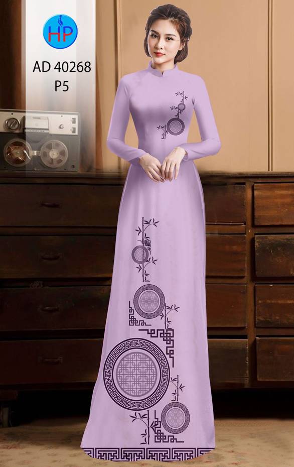 Vải Áo Dài Hoa Văn Thiết Kế 2021 AD 40268