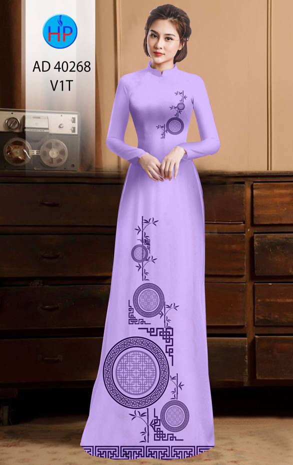 Vải Áo Dài Hoa Văn Thiết Kế 2021 AD 40268