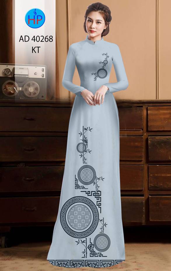 Vải Áo Dài Hoa Văn Thiết Kế 2021 AD 40268