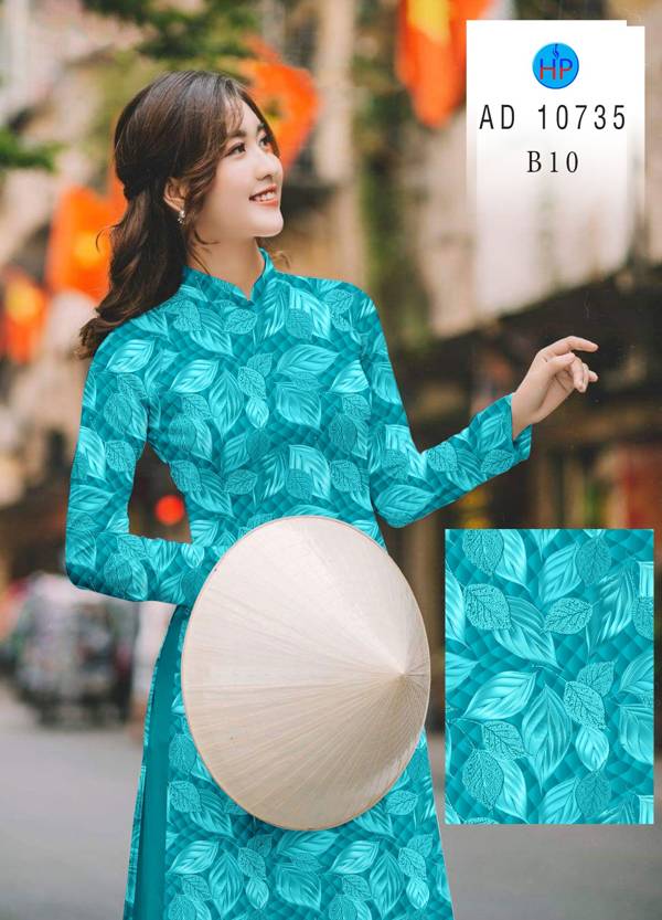 Vải Áo Dài In Hình Lá Mới Ra AD 10735 38 Vải Áo Dài In Hình Lá Mới Ra AD 10735