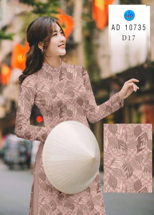 Vải Áo Dài In Hình Lá Mới Ra AD 10735 52 Vải Áo Dài In Hình Lá Mới Ra AD 10735