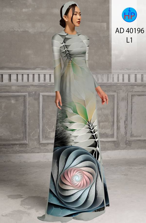 Vải Áo Dài Hoa Văn Kiểu Mới AD 40196
