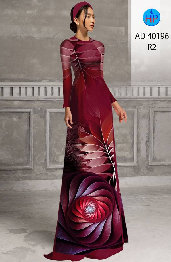 Vải Áo Dài Hoa Văn Kiểu Mới AD 40196
