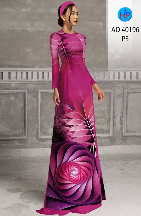 Vải Áo Dài Hoa Văn Kiểu Mới AD 40196