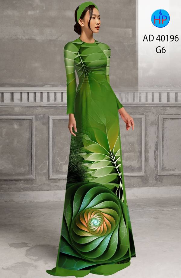 Vải Áo Dài Hoa Văn Kiểu Mới AD 40196