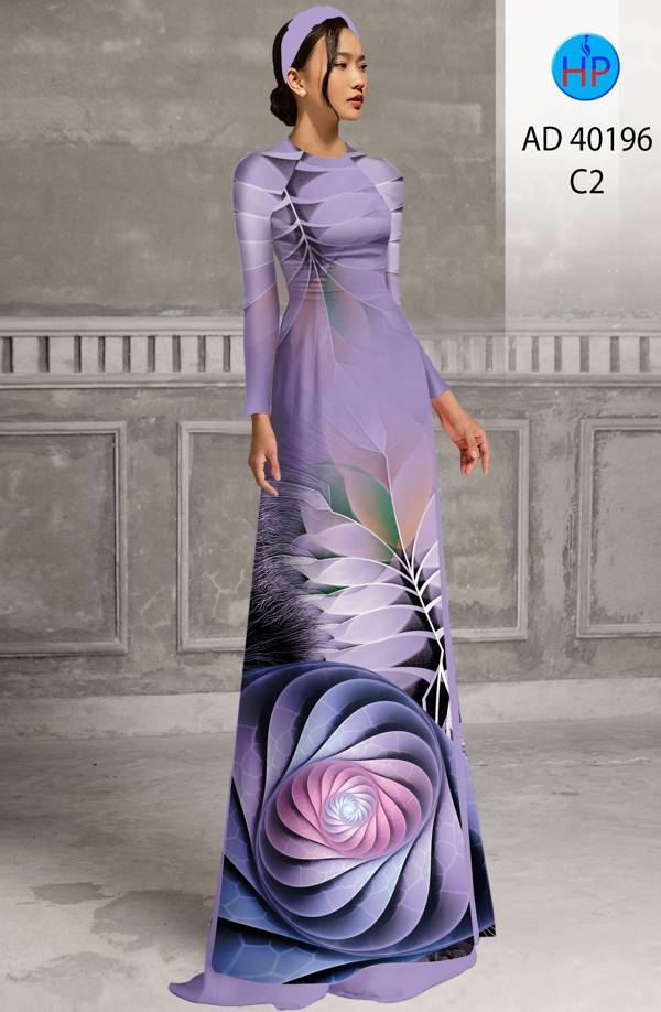 Vải Áo Dài Hoa Văn Kiểu Mới AD 40196