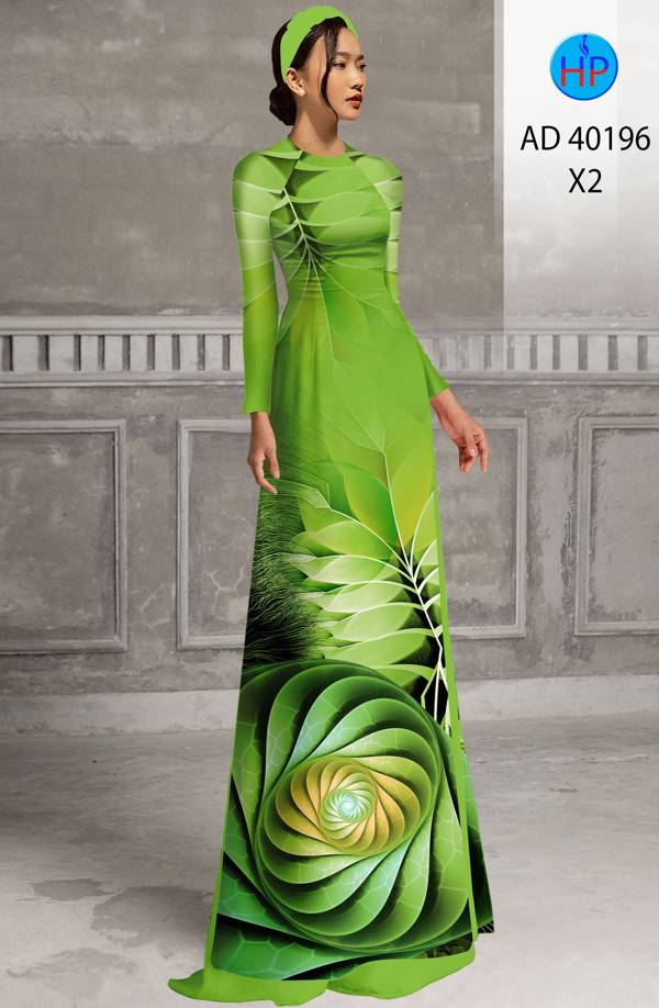Vải Áo Dài Hoa Văn Kiểu Mới AD 40196
