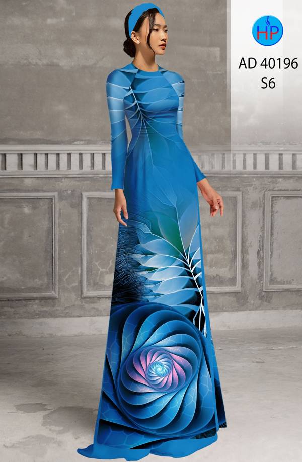 Vải Áo Dài Hoa Văn Kiểu Mới AD 40196