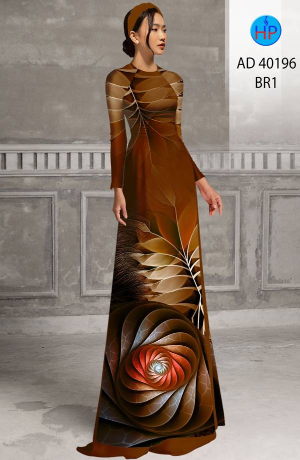 Vải Áo Dài Hoa Văn Kiểu Mới AD 40196