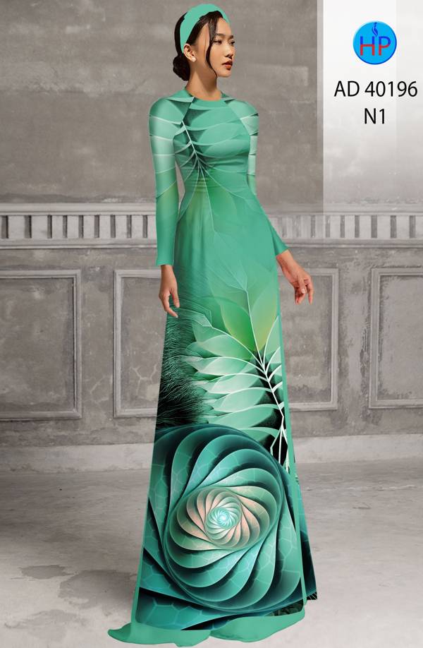 Vải Áo Dài Hoa Văn Kiểu Mới AD 40196