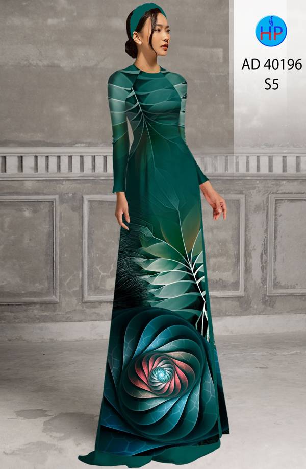 Vải Áo Dài Hoa Văn Kiểu Mới AD 40196