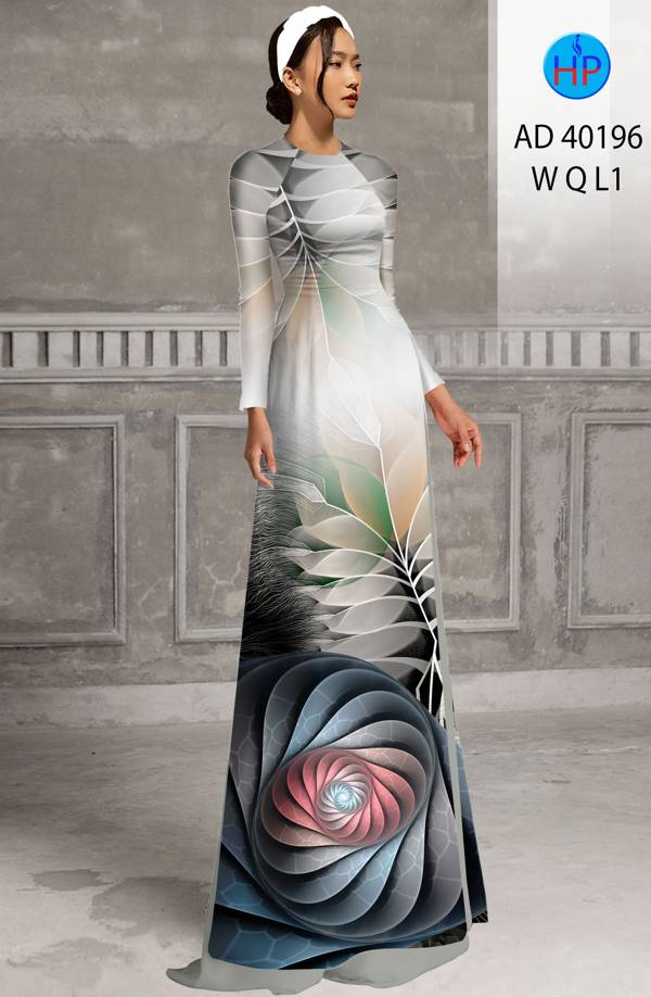 Vải Áo Dài Hoa Văn Kiểu Mới AD 40196