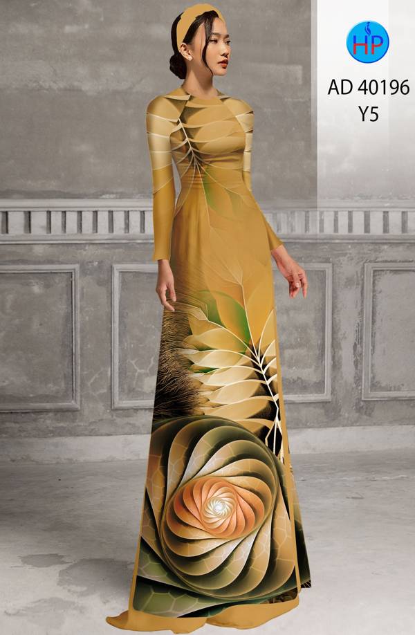 Vải Áo Dài Hoa Văn Kiểu Mới AD 40196