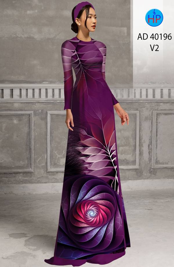 Vải Áo Dài Hoa Văn Kiểu Mới AD 40196