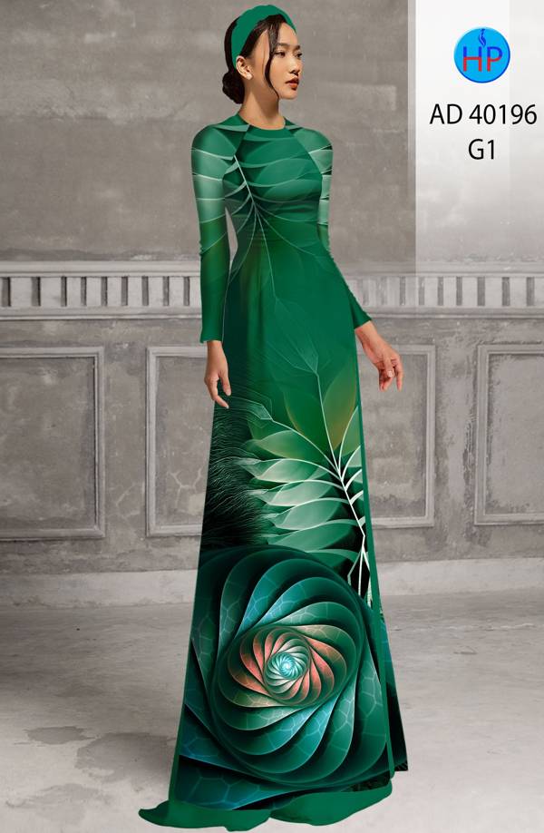 Vải Áo Dài Hoa Văn Kiểu Mới AD 40196