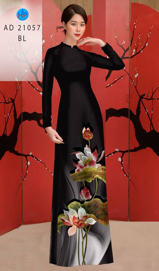 Vải Áo Dài Hoa Sen Độc Đáo AD 21057