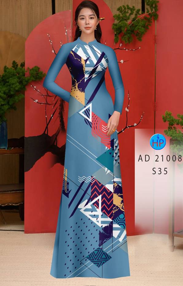 Vải Áo Dài Hoa Văn Kiểu Mới AD 21008