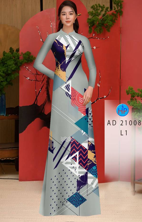 Vải Áo Dài Hoa Văn Kiểu Mới AD 21008