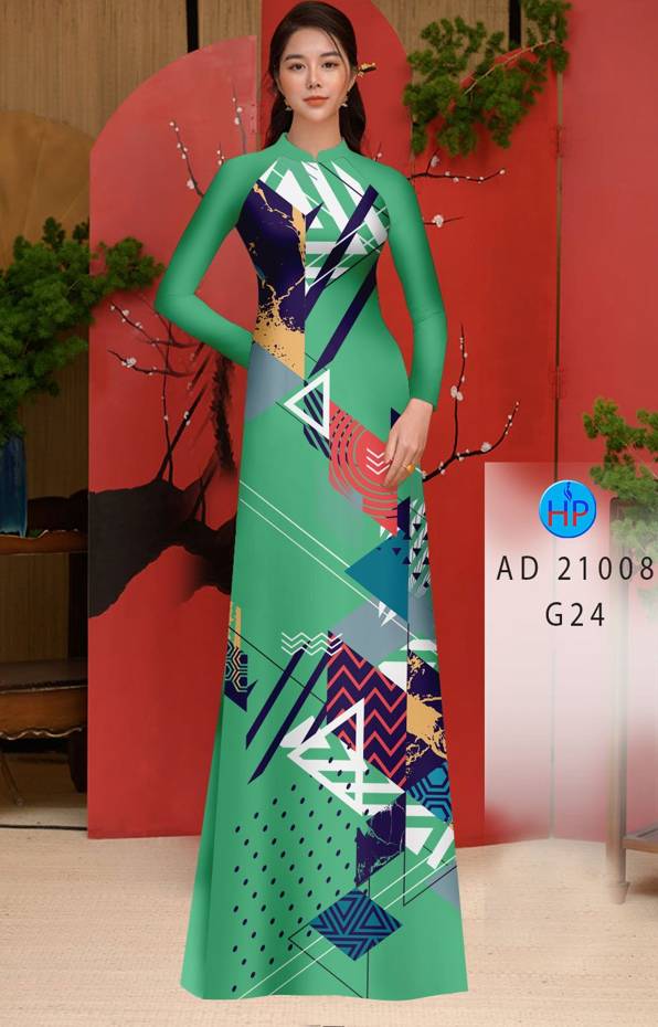 Vải Áo Dài Hoa Văn Kiểu Mới AD 21008