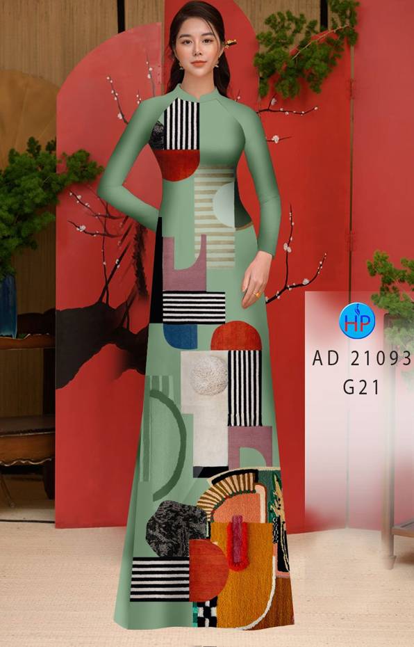 Vải Áo Dài Hoa Văn Kiểu Mới AD 21093