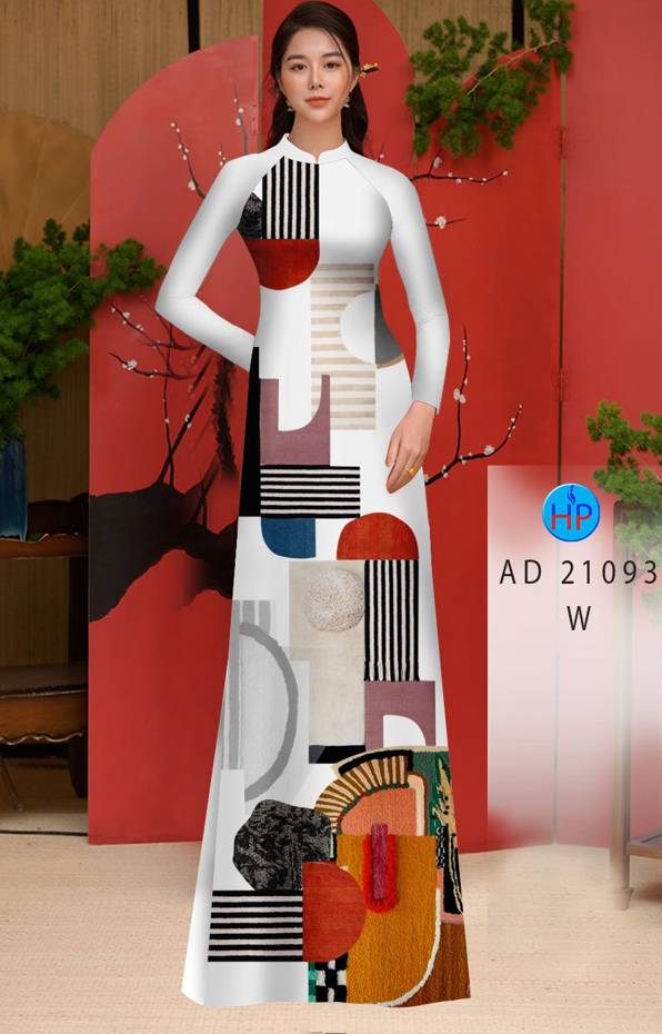 Vải Áo Dài Hoa Văn Kiểu Mới AD 21093