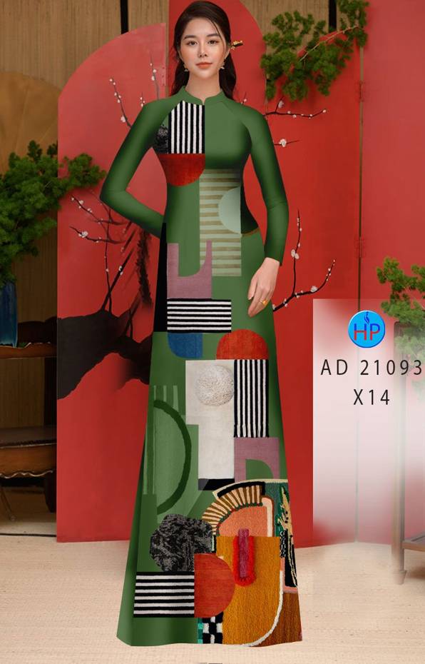 Vải Áo Dài Hoa Văn Kiểu Mới AD 21093
