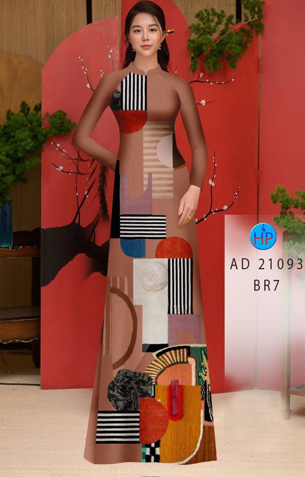 Vải Áo Dài Hoa Văn Kiểu Mới AD 21093